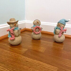 St. Nicholas Square Set of 3 "JOY" Sandmen/Snowmen